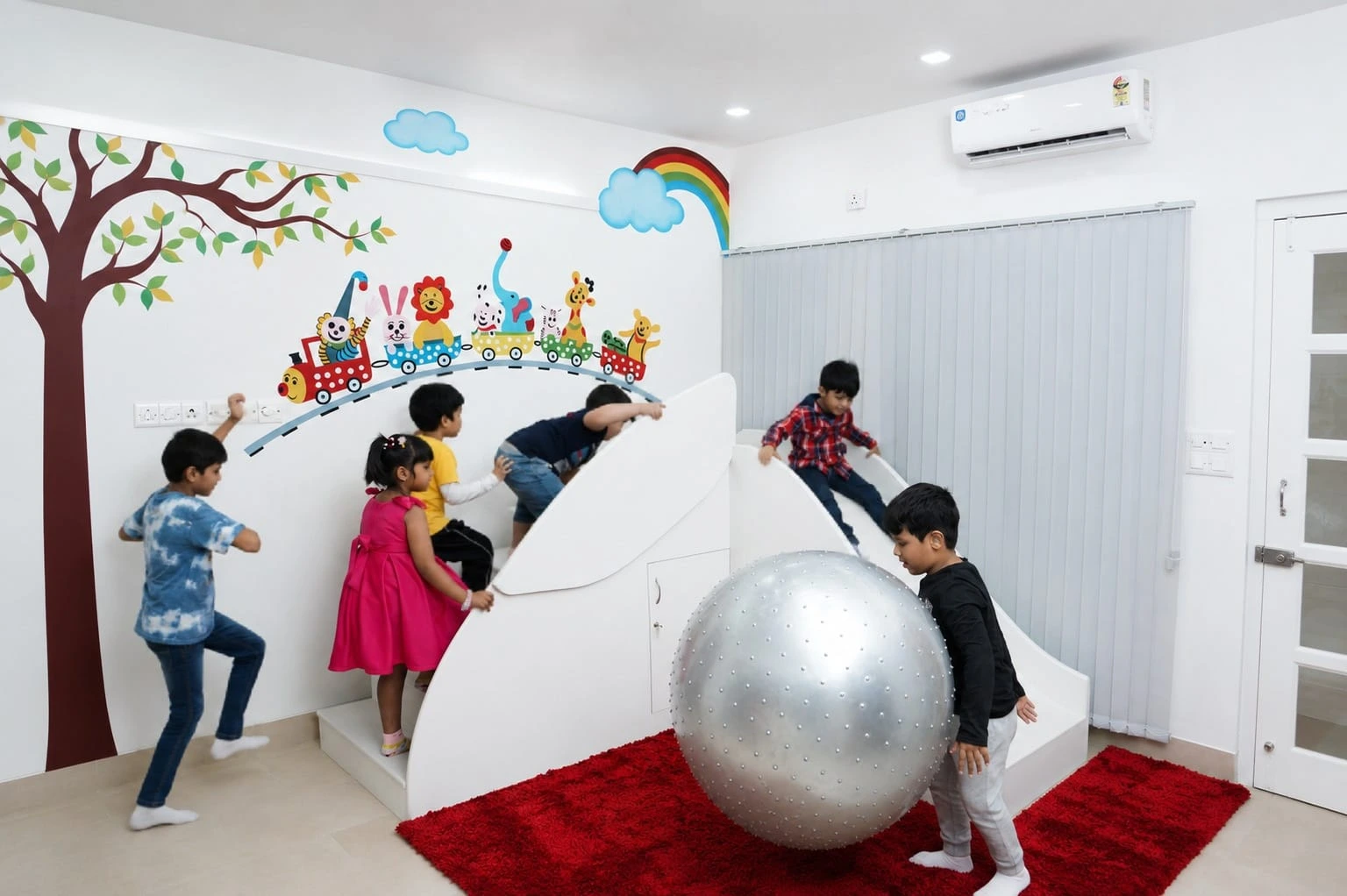 Happy child engaged in learning activity at KiddieRocks
